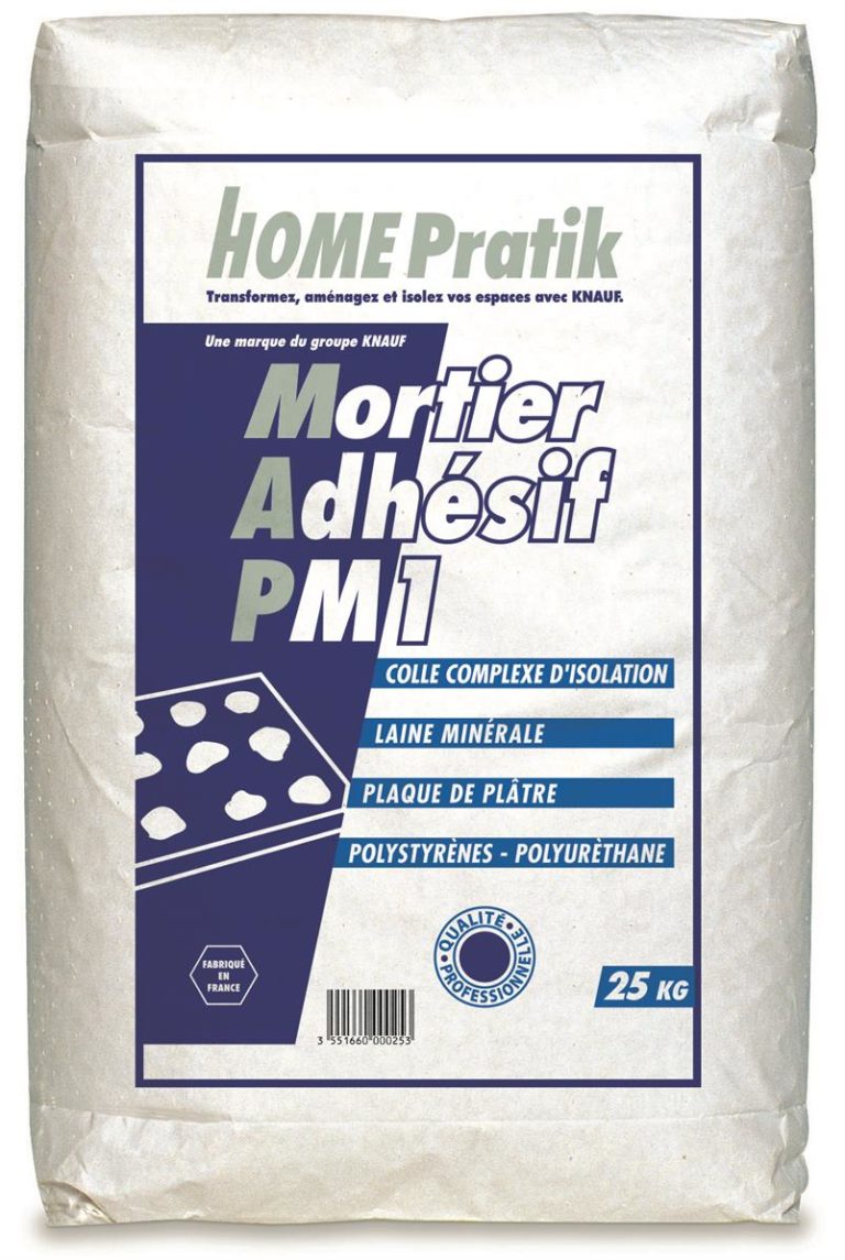 Mortier adhésif PM 1 - Mortiers, colles, enduits, bandes - Home Pratik
