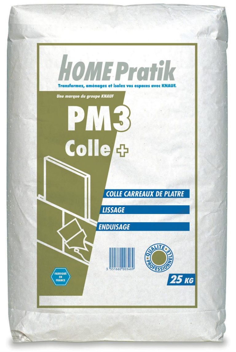 Colle carreaux de plâtre PM 3 - Mortiers, colles, enduits, bandes - Home Pratik